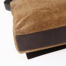 CELINE C Macadam Canvas Shoulder Bag Suede Beige Gold Auth bs31022-16