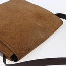 CELINE C Macadam Canvas Shoulder Bag Suede Beige Gold Auth bs31022-6