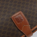 CELINE Macadam Canvas Shoulder Bag PVC Leather Brown Gold Auth bs31023-18