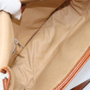 CELINE Macadam Canvas Shoulder Bag PVC Leather Brown Gold Auth bs31023-10