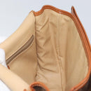 CELINE Macadam Canvas Shoulder Bag PVC Leather Brown Gold Auth bs31023-21