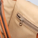 CELINE Macadam Canvas Shoulder Bag PVC Leather Brown Gold Auth bs31023-23