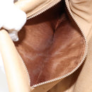 CELINE Macadam Canvas Shoulder Bag PVC Leather Brown Gold Auth bs31023-11