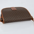 CELINE Macadam Canvas Shoulder Bag PVC Leather Brown Gold Auth bs31023-6