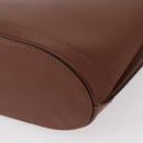 CELINE Shoulder Bag Leather Brown Gold Auth bs31024-16