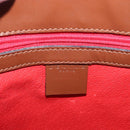 CELINE Shoulder Bag Leather Brown Gold Auth bs31024-17