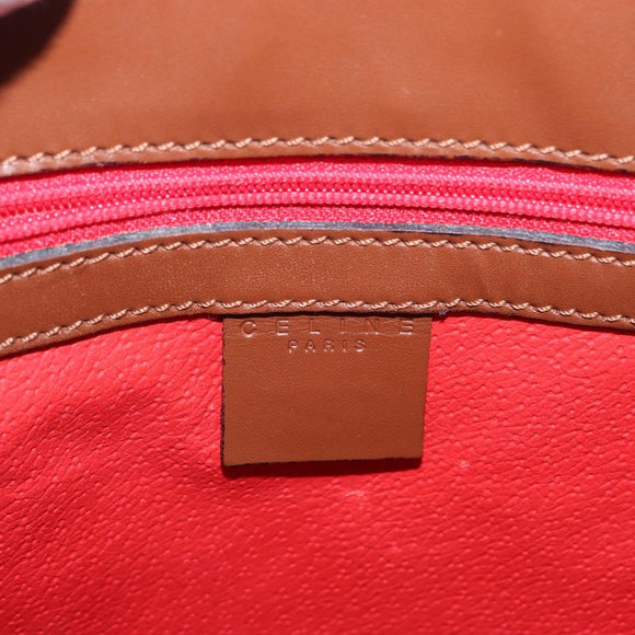 CELINE Shoulder Bag Leather Brown Gold Auth bs31024