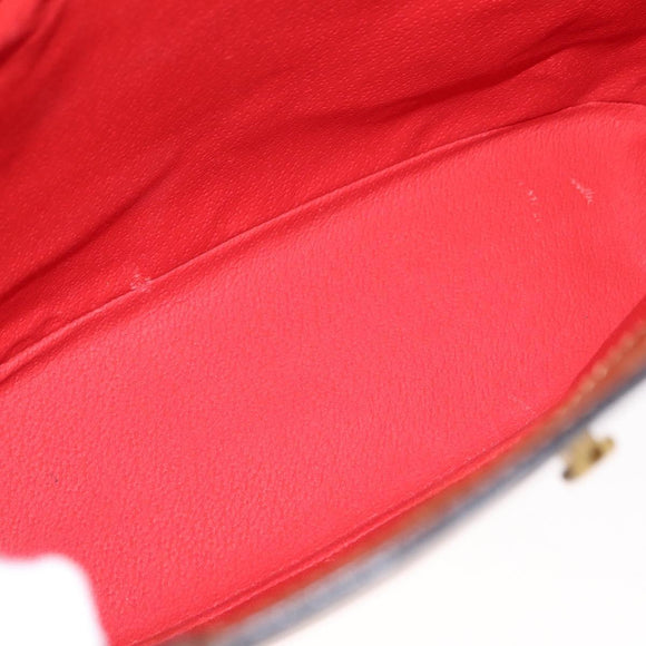 CELINE Shoulder Bag Leather Brown Gold Auth bs31024