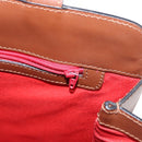 CELINE Shoulder Bag Leather Brown Gold Auth bs31024-20