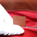 CELINE Shoulder Bag Leather Brown Gold Auth bs31024-12