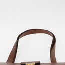 CELINE Shoulder Bag Leather Brown Gold Auth bs31024-8