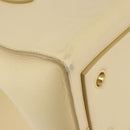 CELINE TIE Shopper Tas Leer Beige Goud Auth bs31025-15