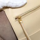CELINE TIE Shopper Tas Leer Beige Goud Auth bs31025-22