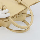 CELINE TIE Shopper Tas Leer Beige Goud Auth bs31025-7