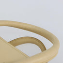 CELINE TIE Shopper Tas Leer Beige Goud Auth bs31025-8