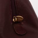 CARTIER Must Line Hand Bag Leather Bordeaux Gold Auth bs31026-9