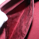 CARTIER Must Line Hand Bag Leather Bordeaux Gold Auth bs31026-22