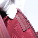 CARTIER Must Line Hand Bag Leather Bordeaux Gold Auth bs31026-12