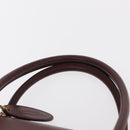 CARTIER Must Line Hand Bag Leather Bordeaux Gold Auth bs31026-14