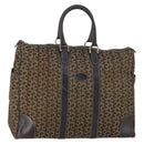 CELINE C Sulky Boston Bag Canvas Brown Gold Auth bs31027-1