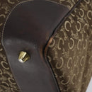 CELINE C Sulky Boston Bag Canvas Brown Gold Auth bs31027-12