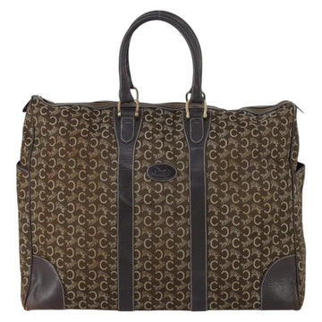 CELINE C Sulky Boston Bag Canvas Brown Gold Auth bs31027 - 0