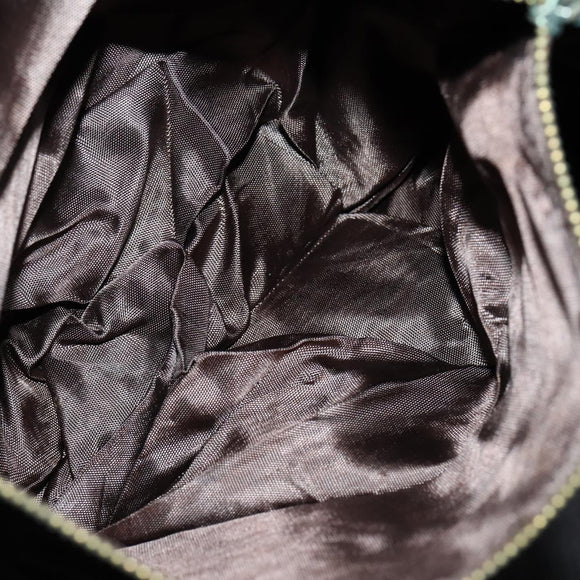 CELINE C Sulky Boston Bag Canvas Brown Gold Auth bs31027