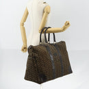 CELINE C Sulky Boston Bag Canvas Brown Gold Auth bs31027-21