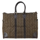 CELINE C Sulky Boston Bag Canvas Brown Gold Auth bs31027-3