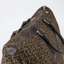 CELINE C Sulky Boston Bag Canvas Brown Gold Auth bs31027-6