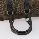 CELINE C Sulky Boston Bag Canvas Brown Gold Auth bs31027-7