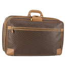 CELINE Macadam Canvas Boston Bag PVC Brown Gold Auth bs31028-1