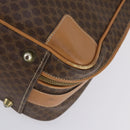 CELINE Macadam Canvas Boston Bag PVC Brown Gold Auth bs31028-8