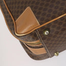 CELINE Macadam Canvas Boston Bag PVC Brown Gold Auth bs31028-15