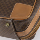 CELINE Macadam Canvas Boston Bag PVC Brown Gold Auth bs31028-16