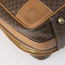 CELINE Macadam Canvas Boston Bag PVC Brown Gold Auth bs31028-17