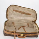 CELINE Macadam Canvas Boston Bag PVC Brown Gold Auth bs31028-10