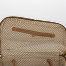 CELINE Macadam Canvas Boston Bag PVC Brown Gold Auth bs31028-19