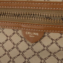 CELINE Macadam Canvas Boston Bag PVC Brown Gold Auth bs31028-20