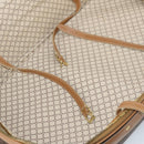 CELINE Macadam Canvas Boston Bag PVC Brown Gold Auth bs31028-23