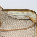 CELINE Macadam Canvas Boston Bag PVC Brown Gold Auth bs31028-24