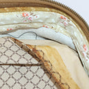 CELINE Macadam Canvas Boston Bag PVC Brown Gold Auth bs31028-11