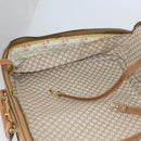 CELINE Macadam Canvas Boston Bag PVC Brown Gold Auth bs31028-25