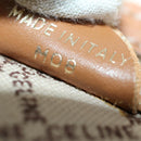 CELINE Macadam Canvas Boston Bag PVC Brown Gold Auth bs31028-12