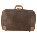 CELINE Macadam Canvas Boston Bag PVC Brown Gold Auth bs31028-2