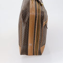 CELINE Macadam Canvas Boston Bag PVC Brown Gold Auth bs31028-4