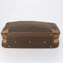 CELINE Macadam Canvas Boston Bag PVC Brown Gold Auth bs31028-5