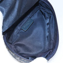 Christian Dior Trotter Canvas Saddle Pouch Navy Gold Auth bs31031-16