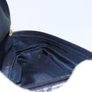 Christian Dior Trotter Canvas Saddle Pouch Navy Gold Auth bs31031-17