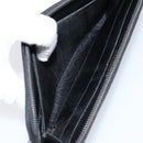 CHANEL COCO Mark Long Wallet Caviar Skin Black Silver CC Auth bs31033-18